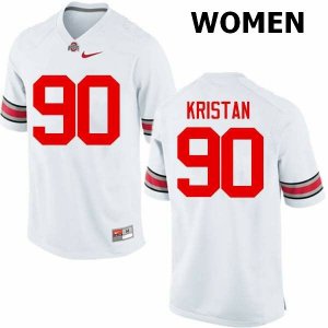 Women's Ohio State Buckeyes #90 Bryan Kristan White Nike NCAA College Football Jersey Latest ZQM0744HS